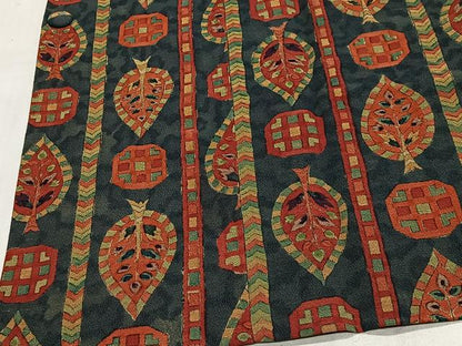 平和屋着物＃道行コート　幾何学間道　正絹　逸品　CABL4334ua