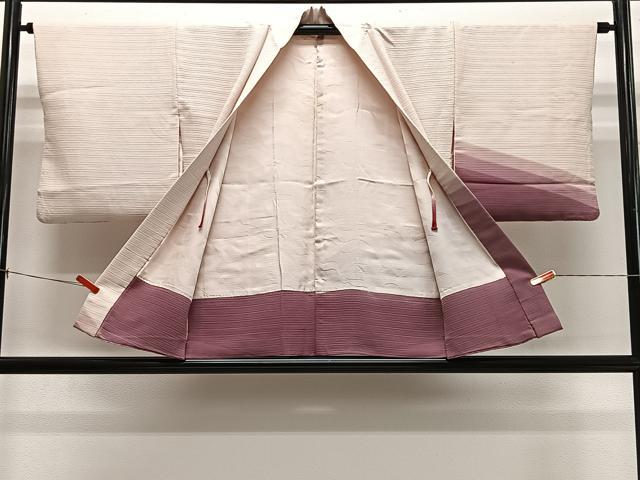 平和屋着物＃羽織　斜線文　正絹　逸品　CABL4338ua