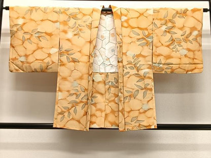 平和屋着物＃羽織　草花文　暈し染め　正絹　逸品　CABL4340ua