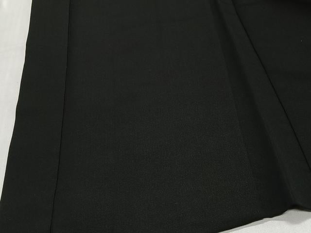 平和屋着物＃羽織　寿光織　枝花文　黒地　金銀糸　正絹　逸品　CABL4341ua