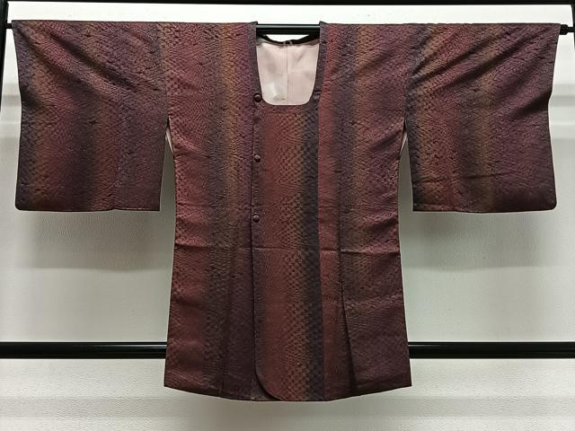 平和屋着物＃道行コート　霞文　暈し染め　正絹　逸品　CABL4345ua