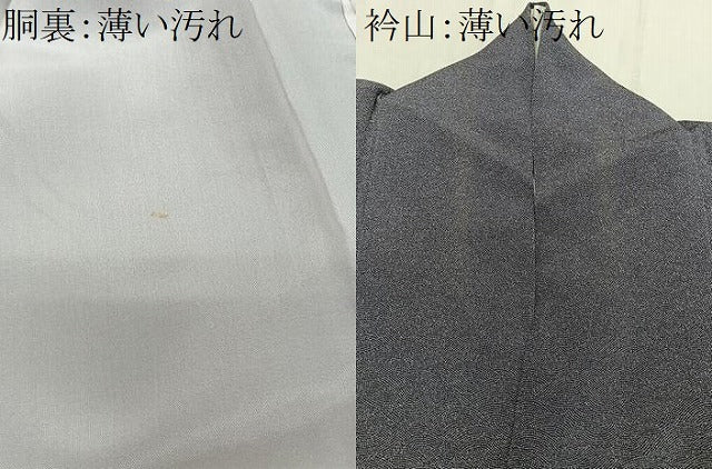 平和屋着物■江戸小紋　鮫小紋柄　鬼しぼ縮緬　正絹　逸品　CABL4356ua
