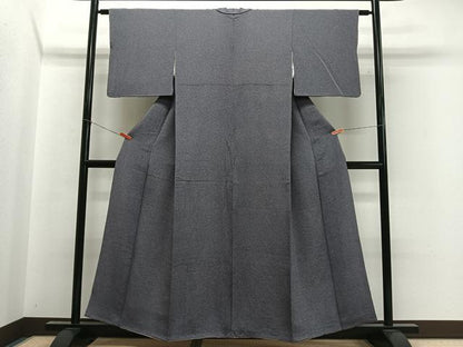 平和屋着物■江戸小紋　鮫小紋柄　鬼しぼ縮緬　正絹　逸品　CABL4356ua