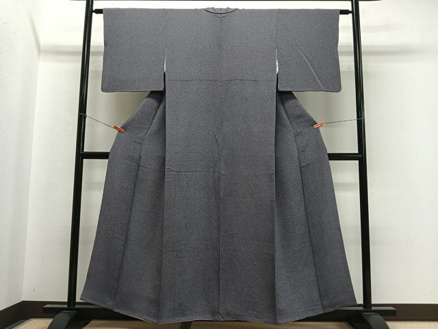 平和屋着物■江戸小紋　鮫小紋柄　鬼しぼ縮緬　正絹　逸品　CABL4356ua