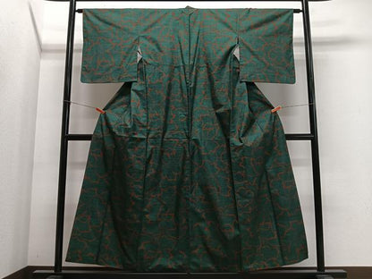 平和屋着物■本場大島紬　7マルキ　花尽くし　正絹　逸品　CABL4361ua