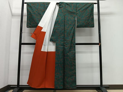 平和屋着物■本場大島紬　7マルキ　花尽くし　正絹　逸品　CABL4361ua