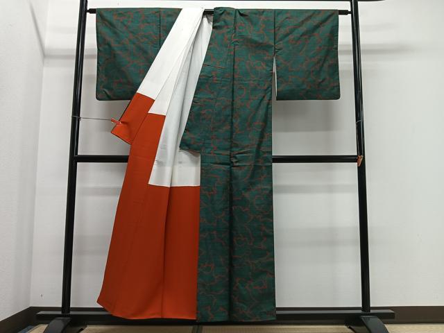 平和屋着物■本場大島紬　7マルキ　花尽くし　正絹　逸品　CABL4361ua