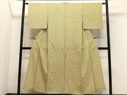平和屋着物■上質な小紋　葉尽くし　正絹　逸品　CABL4363ua