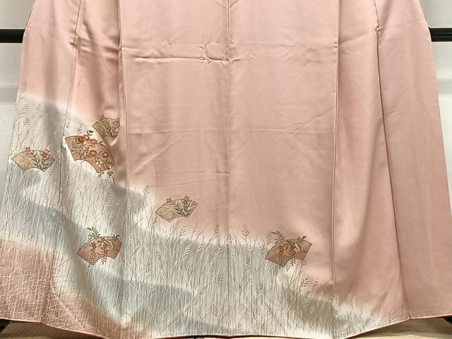 平和屋着物■中国三大刺繍　スワトウ刺繍　訪問着　地紙花文　暈し染め　金彩　正絹　逸品　CABL4364ua