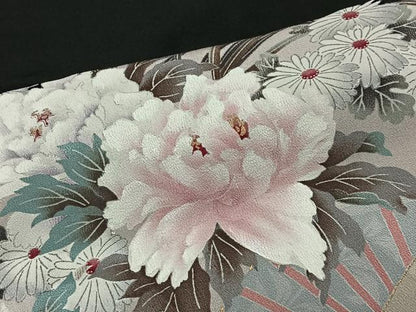 平和屋着物■豪華黒留袖　作家物　駒刺繍　人物風景文　金彩　正絹　逸品　CABL4367ua