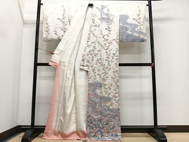 平和屋着物■訪問着　草花文　暈し染め　正絹　逸品　CABL4372ua