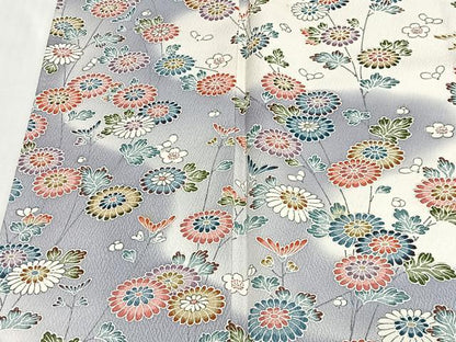 平和屋着物■訪問着　草花文　暈し染め　正絹　逸品　CABL4372ua