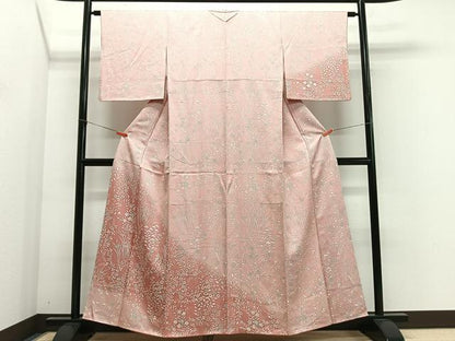 平和屋着物■訪問着　草花文　暈し染め　正絹　逸品　CABL4374ua