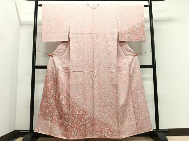平和屋着物■訪問着　草花文　暈し染め　正絹　逸品　CABL4374ua
