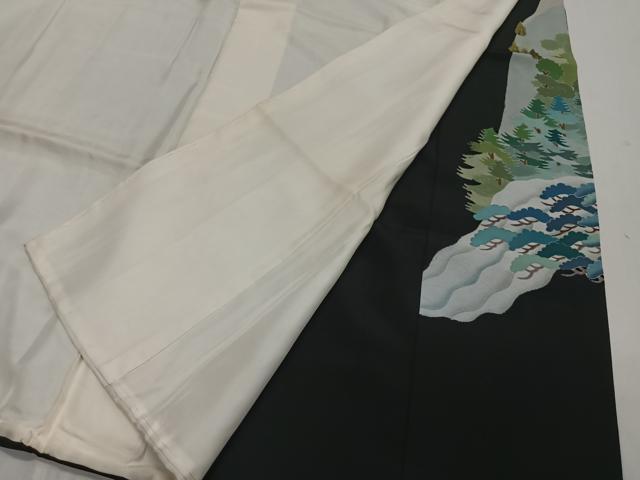平和屋着物■豪華黒留袖　作家物　風景文　正絹　逸品　CABL4377ua