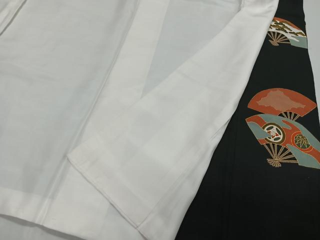 平和屋着物■豪華黒留袖　扇面御所車松文　金彩　正絹　逸品　CABL4378ua