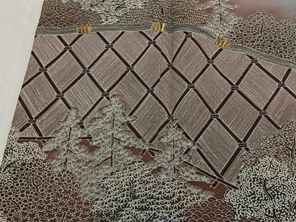 平和屋着物■豪華黒留袖　作家物　刺繍　流水風景文　暈し染め　金糸　正絹　逸品　CABL4380ua