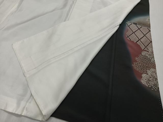 平和屋着物■豪華黒留袖　作家物　刺繍　流水風景文　暈し染め　金糸　正絹　逸品　CABL4380ua