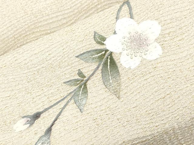 平和屋着物●全通柄袋帯　作家物　枝桜文　金銀彩　さが美扱い　正絹　逸品　CABL4408dy