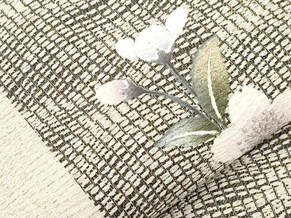 平和屋着物●全通柄袋帯　作家物　枝桜文　金銀彩　さが美扱い　正絹　逸品　CABL4408dy