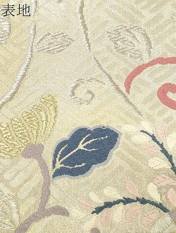 平和屋着物●六通柄袋帯　唐織　桐花唐草文　金銀糸　正絹　逸品　CABL4409dy