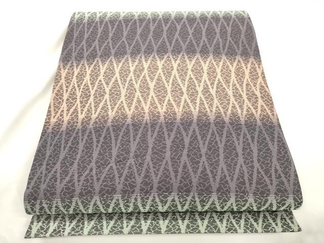 平和屋着物●両面　全通柄袋帯　幾何学文　正絹　逸品　CABL4415dy