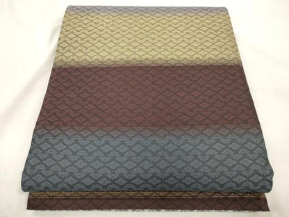 平和屋着物●両面　全通柄袋帯　幾何学文　正絹　逸品　CABL4415dy