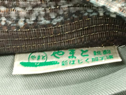 平和屋着物●両面　全通柄袋帯　紙布　格子柄　銀通し地　やまと誂製　正絹　逸品　CABL4417dy