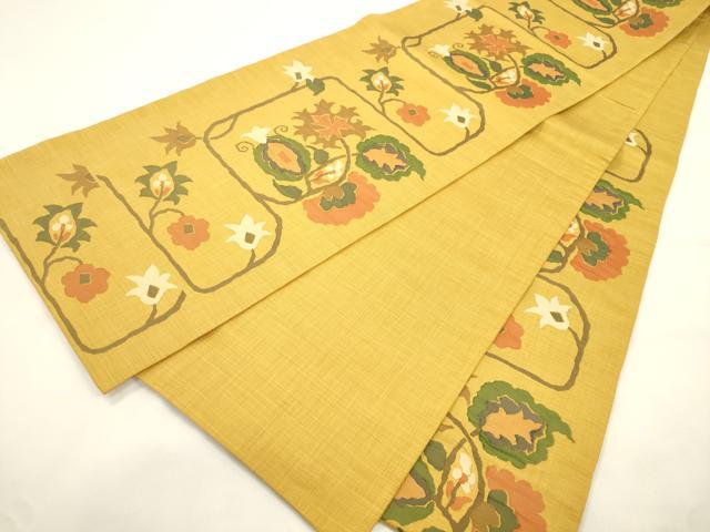 平和屋着物●名門木屋太　今河織物　六通柄袋帯　草花文　正絹　逸品　CABL4419dy
