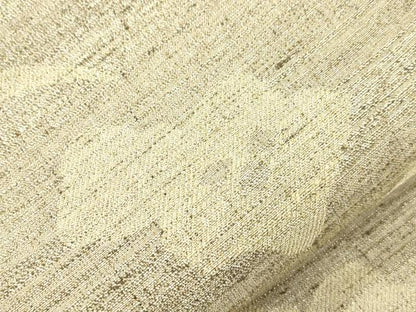 平和屋着物●六通柄袋帯　作家物　ねん金綴　雪輪草花文　金糸　正絹　逸品　CABL4429dy