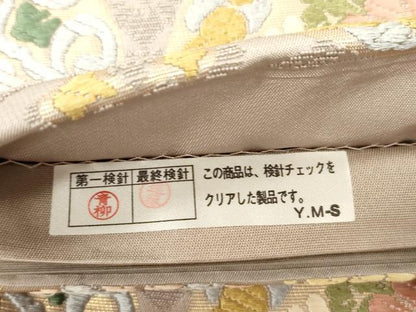 平和屋着物●六通柄袋帯　唐織　正倉院花鳥文　正絹　逸品　CABL4430dy