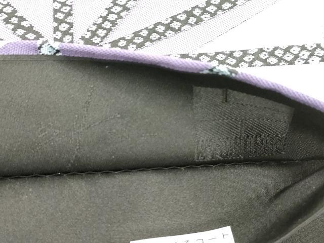 平和屋着物●世界的人形師　辻村寿三郎　ジュサブロー　六通柄袋帯　麻の葉文　黒地　正絹　逸品　CABL4440dy