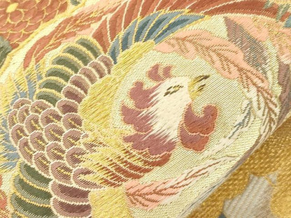 平和屋本店▼六通柄袋帯　胡調菱天井　本金箔　正絹　逸品　CABL4441dy