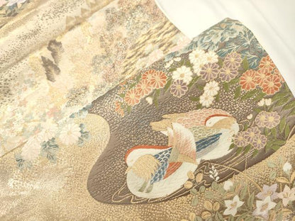 平和屋本店▼六通柄袋帯　唐織　寿洛麗峰文　九百錦本金貮重箔　正絹　逸品　CABL4467dy