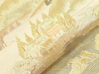 平和屋本店▼六通柄袋帯　天橋立図　純金二重箔　正絹　逸品　CABL4471dy