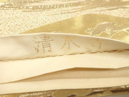 平和屋本店▼六通柄袋帯　清水寺　本金箔二重引錦　正絹　逸品　CABL4479dy
