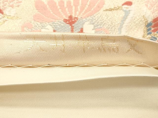 平和屋本店▼六通柄袋帯　唐織　天井華鳥文　本金二重箔　正絹　逸品　CABL4486dy
