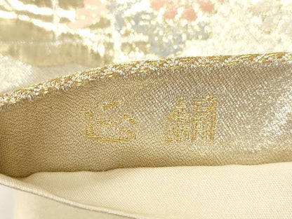 平和屋本店▼六通柄袋帯　花車文　24金王朝錦　正絹　逸品　CABL4491dy