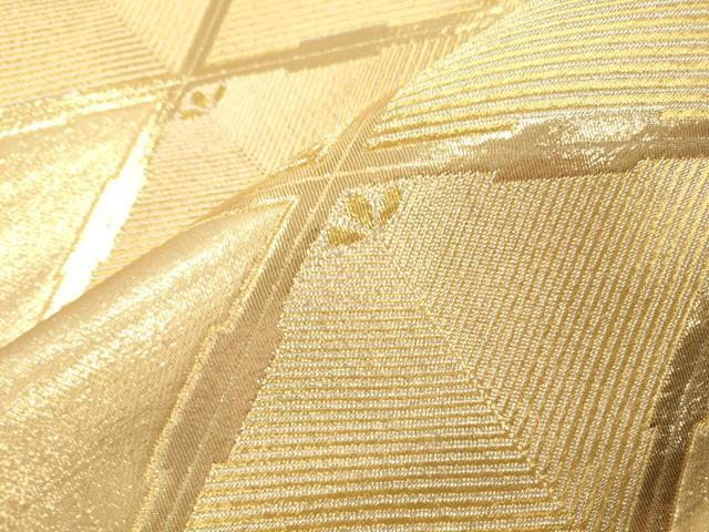 平和屋本店▼六通柄袋帯　銀彩錦　松葉文　本金二重箔　正絹　逸品　未使用　CABL4495dy