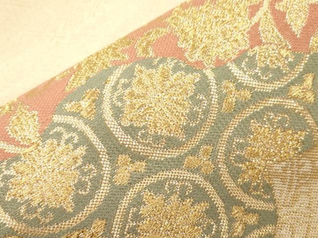 平和屋本店▼全通柄袋帯　佐賀錦雲取紋　本金二丁箔　正絹　逸品　CABL4519dy