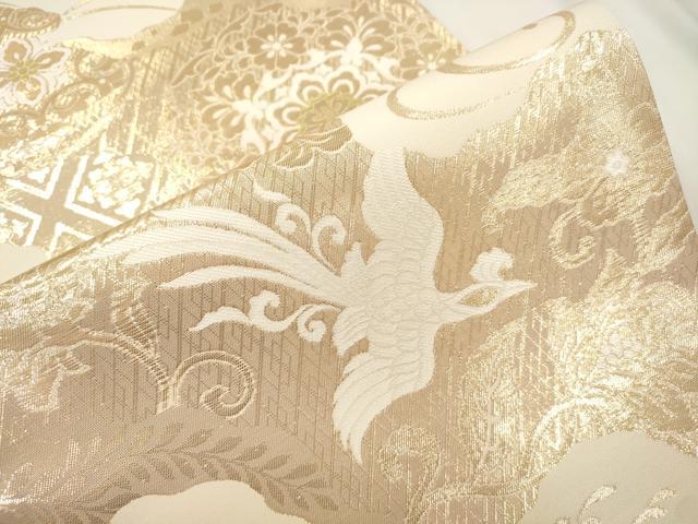 平和屋本店▼六通柄袋帯　鳳凰花文　本金九百錦　正絹　逸品　未使用　CABL4521dy