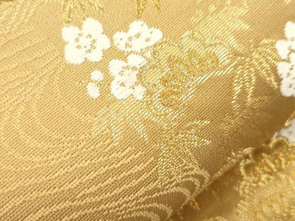 平和屋本店▼両面　六通柄袋帯　九百錦　唐織　風神雷神　宝舟　本金箔　正絹　逸品　CABL4531dy