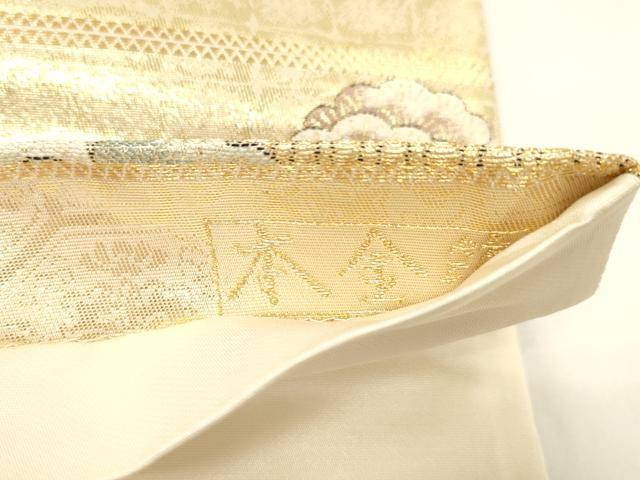 平和屋本店▼六通柄袋帯　駒競行幸絵巻　本金箔　正絹　逸品　CABL4533dy