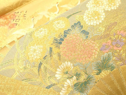 平和屋本店▼六通柄袋帯　琳派瑞祥錦　本金箔つづれ　正絹　逸品　CABL4553dy