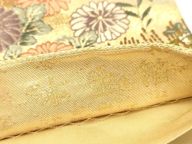 平和屋本店▼六通柄袋帯　慶祥利休　本金箔　正絹　逸品　CABL4577dy
