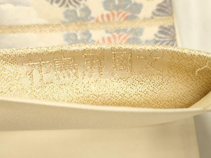 平和屋本店▼六通柄袋帯　花鳥屏風文　九百錦24K　本金箔　正絹　逸品　未使用　CABL4580dy