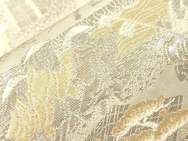 平和屋本店▼全通全景柄袋帯　風景文　プラチナ本金二重箔　正絹　逸品　未使用　CABL4582dy