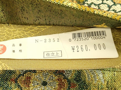 平和屋本店▼両面　六通柄袋帯　皇帝貝紫　天井花鳥丸文　本金　上代26万　正絹　逸品　CABL4590dy