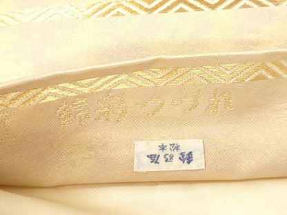 平和屋本店▼六通柄袋帯　錦彩つづれ　籬文　二十四金箔　鈴乃屋扱い　正絹　逸品　CABL4601dy
