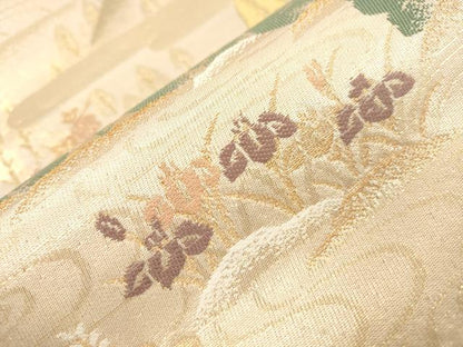 平和屋本店▼六通柄袋帯　京の四季　純金箔24K　正絹　逸品　未使用　CABL4602dy